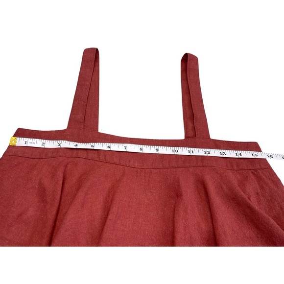 ABOUND Terracotta Ruffle Crop Top - Linen Blend, Boho Chic, Summer Festival - XS - Picture 8 of 12